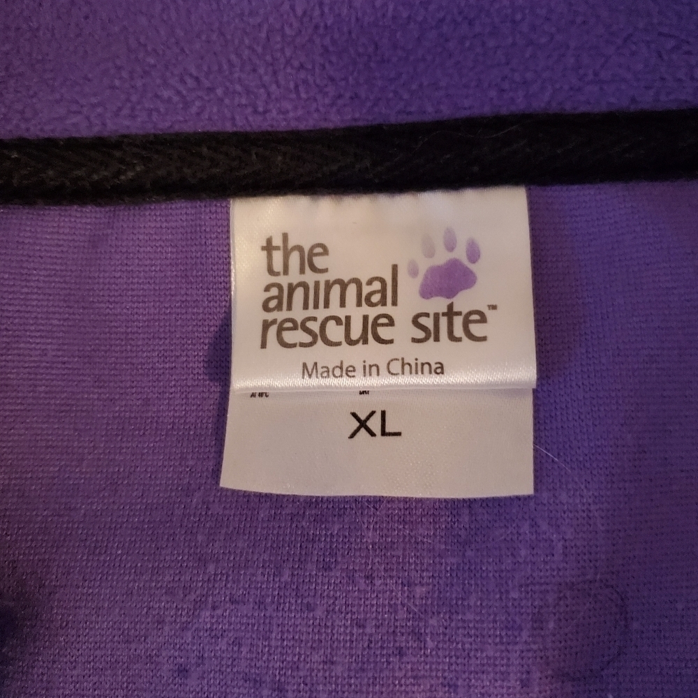 0098. EUC~ The Animal Rescue Site~ XL ~ Lt Fleece Pullover~ W/ Reverse Paw Print - Picture 15 of 15